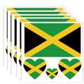Jamaica Flag Tattoos - 20 Pack Temporary Waterproof Stickers