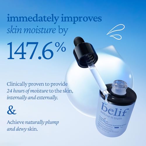 belif Super Drops Multi-7 Hyaluronic Hydrating Serum - 24-hr Moisturization, Hyaluronic Acid, Panthenol, Lightweight Daily Essence | Korean Skincare (1.01 fl. oz)