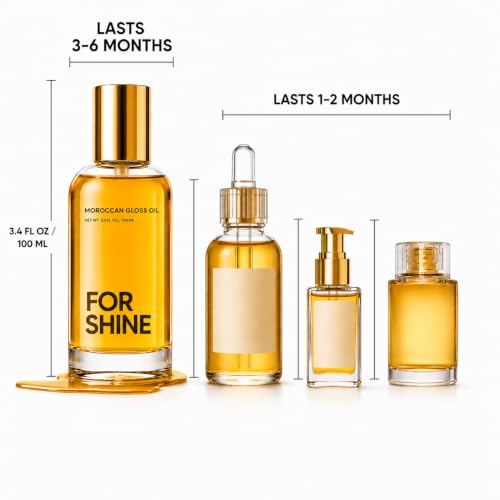 Moroccan Argan Oil Hair Serum for Frizz Control & Shine - 3.4 fl oz