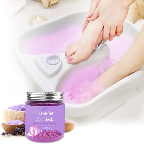 Lavender Foot Soak with Epsom & Sea Salt - 1.1 Lbs Natural Spa Treatment