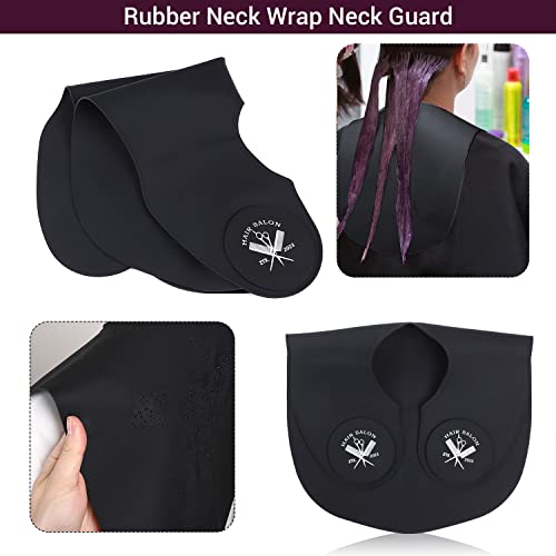 Noverlife Large Hair Cutting Collar, Silicone Weighted Hair Dye Collar, Silicone Haircut Guard Shield, Rubber Neck Wrap, Barber Shop Hair Cutting Pad for Salon Hairdressing Hair Coloring - Black