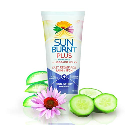 Sunburnt Plus After-Sun Gel with Lidocaine, 4 oz
