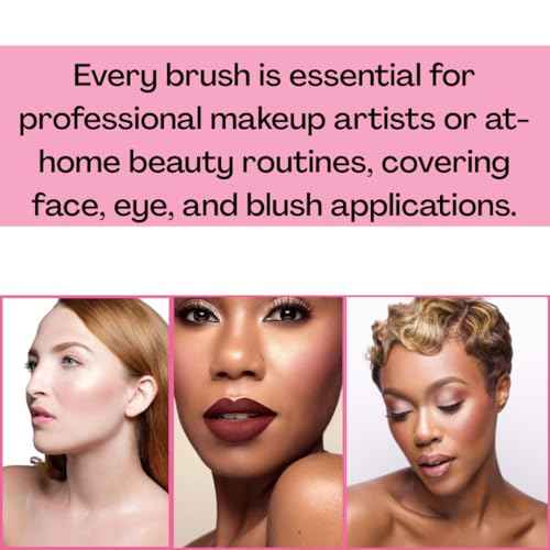 25-Piece Professional Makeup Brush Set - Premium Synthetic Brushes for Eyeshadow - Soft Bristles for All Skin Types - Natural Non-Irritating brush Hair - Natural Birch Wood Handles