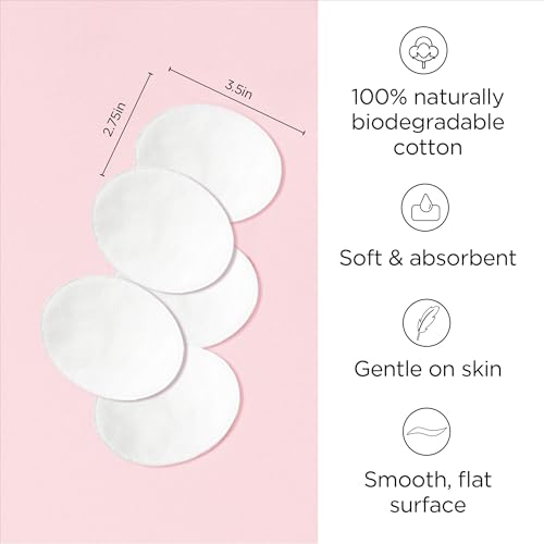 Diane 100% Pure Cotton Large Ovals, Facial & Skincare Pads (100 Count)