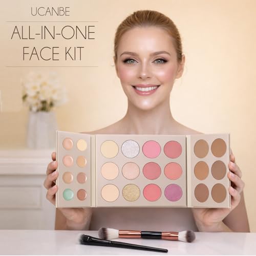 UCANBE 26-Color All-in-One Face Makeup Palette with Brushes