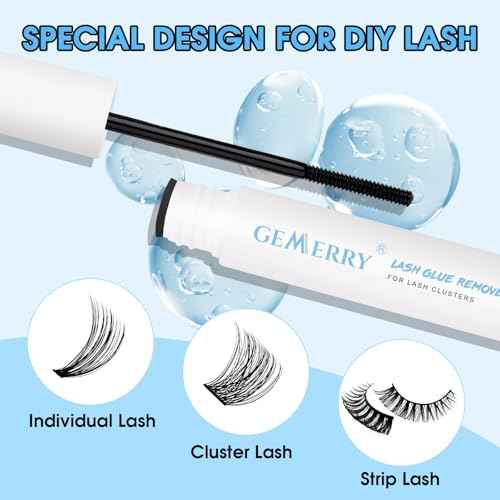 GEMERRY Lash Remover for Lash Extensions 5ml Lash Extension Remover for Lash Clusters Eyelash Extension Remover Gentle Formula Mascara Wand Lash Glue Remover