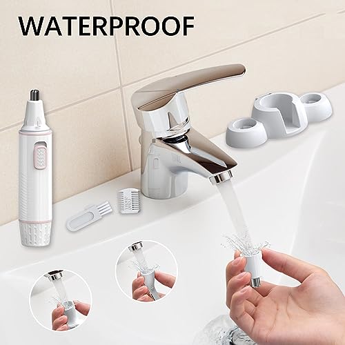 Antomoness Electric Eyebrow Trimmer for Women Hair Remover for Eyebrow Nose Face and Body Hair Removal with LED Light and Lithium-Powered Rechargeable Painless