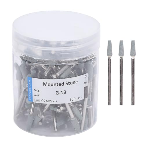 100 Pcs Tapered Nail Drill Bit Quartz Tungsten Steel Professional Round Top Cuticle Clean Drill Bit with Storage Box