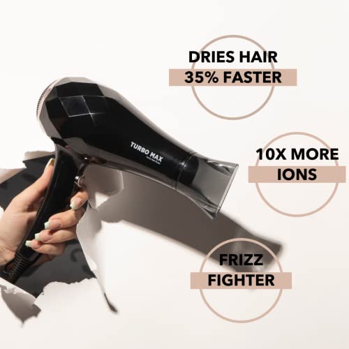 InStyler Turbo MAX Ionic Hair Dryer - Fast Drying, Frizz Control & Salon-Quality Styling