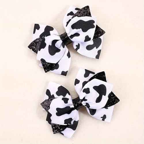 12Pcs 4" Hair Bows Clips Grosgrain Ribbon Alligator Clips Hair Bows Barrettes Hair Accessories for Girls Kids Teens Children Toddler Glitter Girls Hair Bows