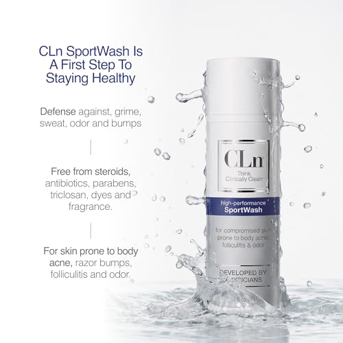 CLn SportWash Body Wash for Athletes - Fragrance-Free, 3.4 fl. oz.