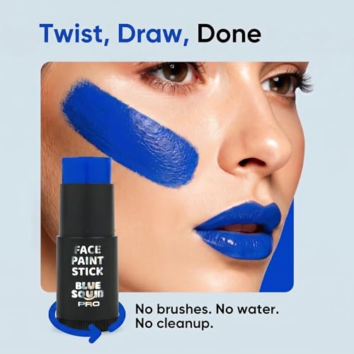 Blue Squid PRO Waterproof Blue Face Paint Stick - XL 21g