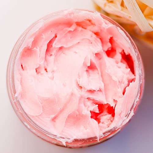 Red Rose Naturals Strawberry Body Oil 4 oz. & Strawberry Whipped Body Butter 8 oz. ? Hydrating, Moisturizing, and Naturally Crafted ? Vegan