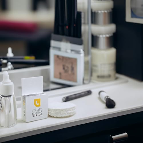 Pre-Inked White Ink - Eyebrow Mapping String ? an Essential Cosmetic Tool for Microblading and Waxing; Effective and Easy-to-Use White Ink Eyebrow Thread Brow Marker
