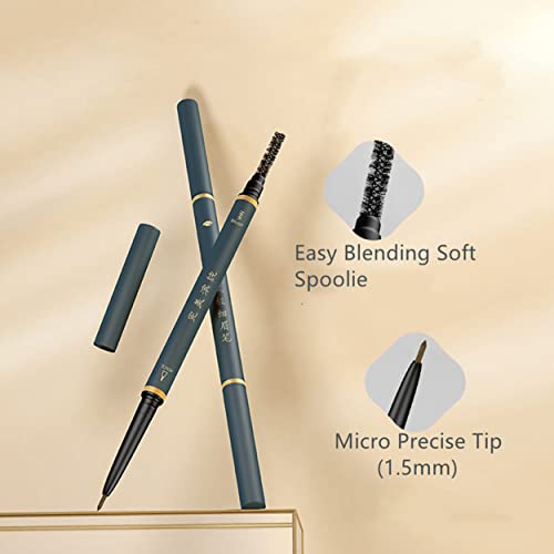 Eyebrow Pencil Waterproof 3-Pack with Spoolie Brush & Razor