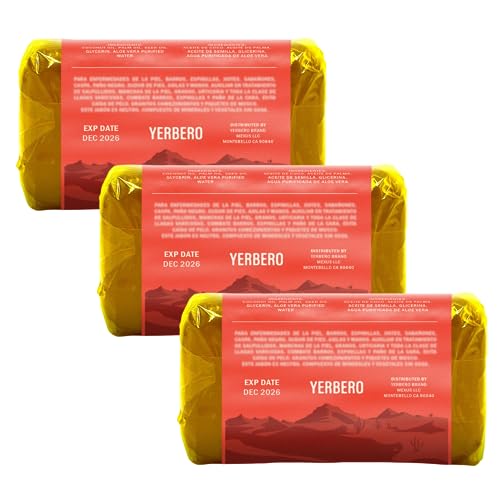 YERBERO - 3 Pack - The Rattlesnake Soap 150gr Each - (Hecho a Base de Aceite) 5.3 oz. Big Size - Made in Mexico.