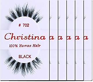 Christina Eyelashes 702 - 6 Pack Human Hair Strip Lashes
