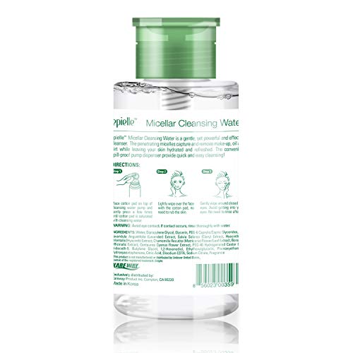 Epielle Micellar Cleansing Water Makeup Remover 8 Fl Oz