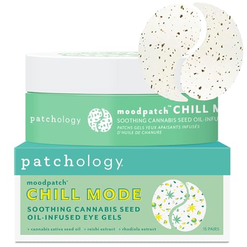 Patchology Chill Mode Under Eye Patches ? Oil-Infused Gel Masks, Ideal for Puffy Eyes, Dark Circles & Wrinkles ? Depuffer Pads for Puffy Eyes, Hydration & Refreshing Skin ? 15 Count
