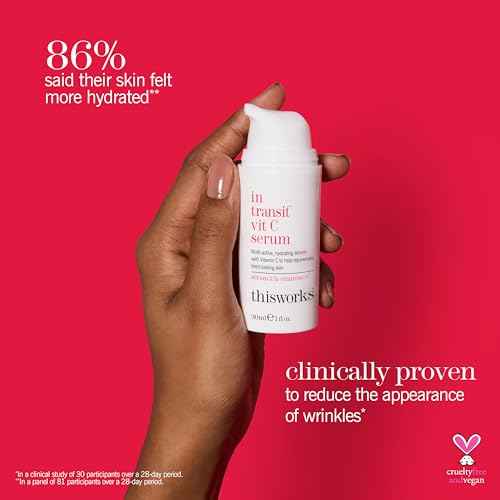 This Works - In Transit Vit C Serum for Face (30ml) Hydrating Facial Moisturiser with Hyaluronic Acid, for a Radiant Complexion
