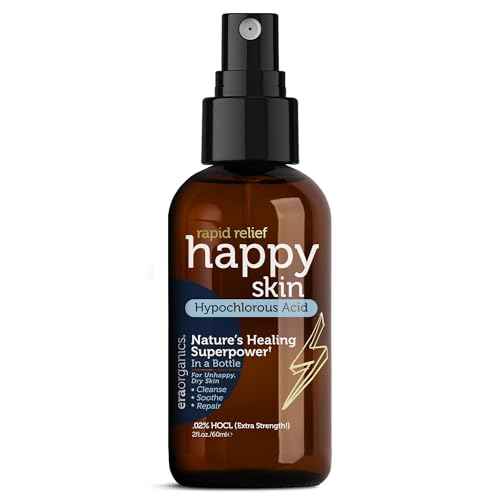 Happy Skin Hypochlorous Acid Spray for Face Travel Size ? Extra Strength Natural Full Body Cleansing Toner for Acne ? Soothe, Hydrate & Repair Dry, Sensitive Skin ? pH Balanced, Non-Toxic 2oz