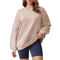 PINSPARK Sweatshirt for Women Oversized 2024 Fall Outfit Long Sleeve Y2K Pullover Top Crewneck Sweat Shirts with Side Pockets