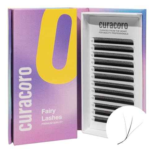Curacoro Fairy Volume Lash Extensions 3D - 0.7mm Thickness | C CC D Curl | 8-15mm Length Mixed Tray | Premium Matte Black Individual Eyelashes Tray, Professional Supplies Use