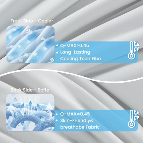 Topcee Queen Size Cooling Comforter - Double-Sided Ice Blanket