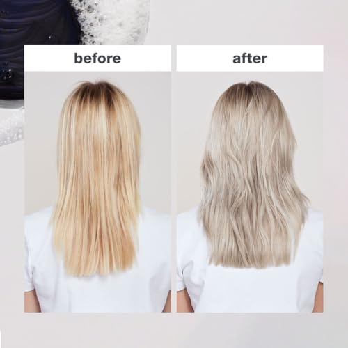 milk_shake icy blond conditioner | award winning toning conditioner with black pigment to neutralize yellow and brass in platinum blonde hair | hydrates and brightens cool tones