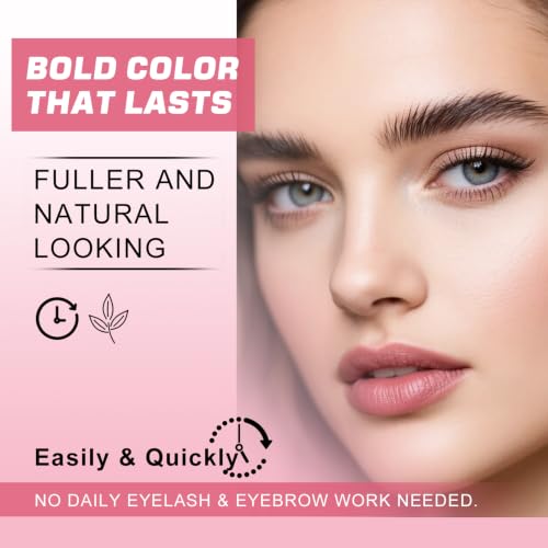 JUANPHEA Eyelash & Eyebrow Color Kit - Professional Black DIY Set