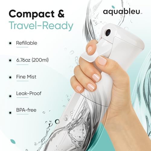 Aquableu Continuous Mist Spray Bottle - 6.76oz for Hair & Plants