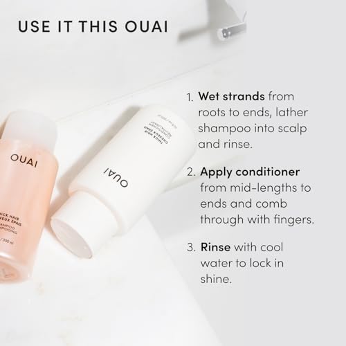 OUAI Thick Hair Shampoo & Conditioner Set - Sulfate Free Care