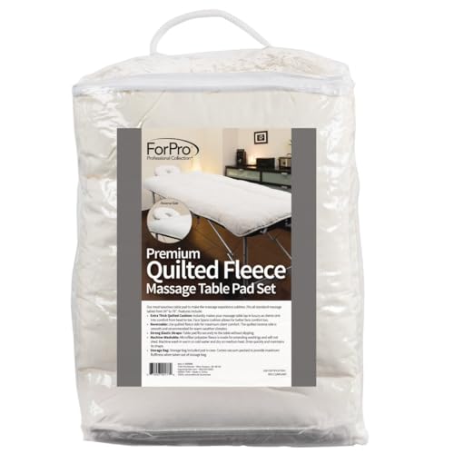 ForPro Quilted Fleece Massage Table Pad Set, Extra Soft