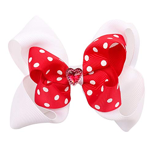 Hair Bow Clips Pin Girls Hairclips Ribbon Hairpins Bowknot for Valentines Days JHV14 (A)