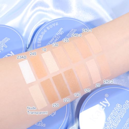 Kaely Pressed Face Powder Compact with Mirror | Waterproof Oil Control