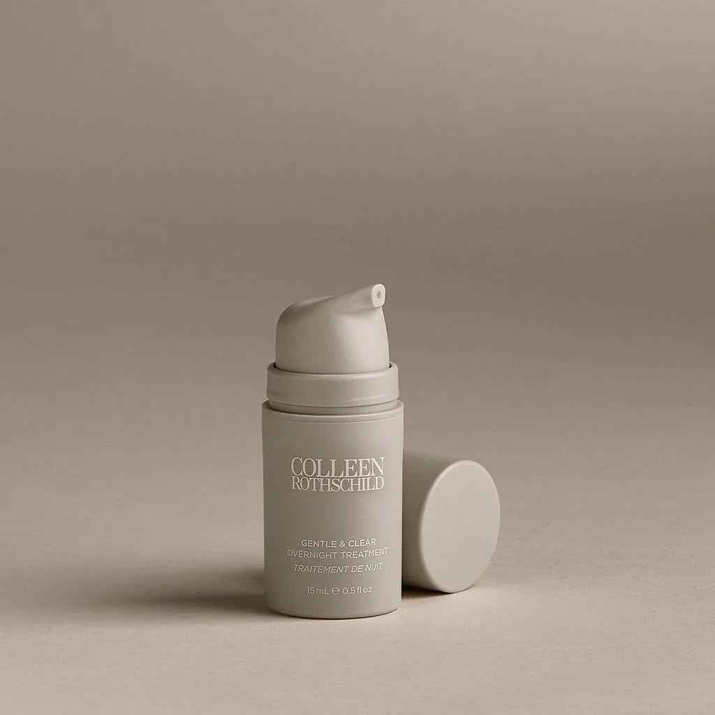 COLLEEN ROTHSCHILD Gentle & Clear Overnight Treatment | For Blemish-Prone, Sensitive & Reactive Skin | Treats & Prevents Breakouts | With Salicylic Acid & Niacinamide | Fragrance-Free (0.5 fl oz)