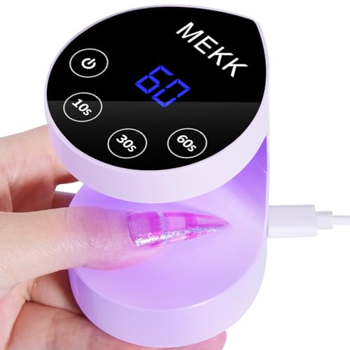 MEKK Mini UV Nail Lamp - Peach-Shaped LED Light with Auto-Sensor