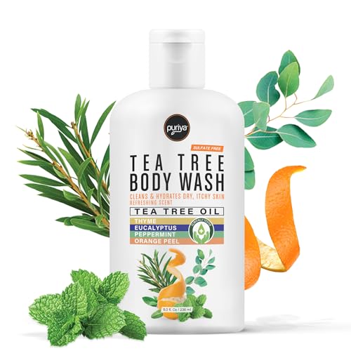Puriya Tea Tree Oil Wonder Balm and Body Wash for Men, Women Bundle Set, Physician Formulated Extra Strength Soap, Doctor Approved, Extra Strength for Athletes Itchy Foot, Jock Itch, Fast Acting