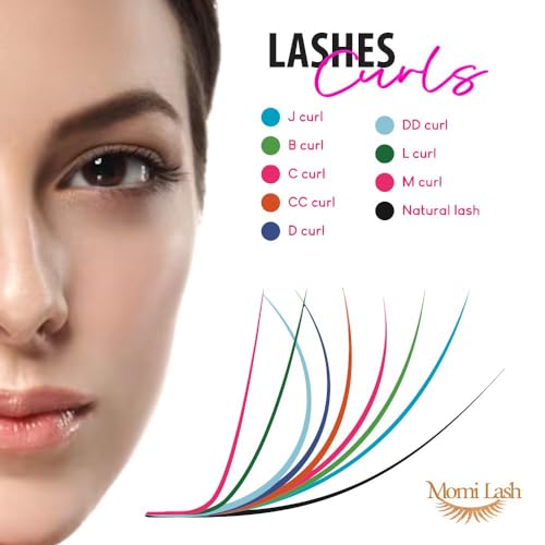 Volume Lash Extension, 0.05, 0.07, 0.10 Thickness C/D/CC Curl Mixed Premium Eyelash Extension, Professional Salon Use Soft Silk Lash Trays for Lash Extensions (Black 0.07 D, 7-15mm)