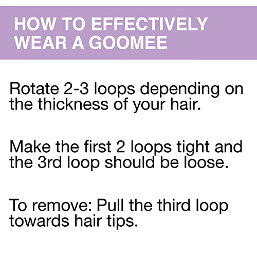 Goomee Active The Markless Hair Loop GLOW "GLOW THE DISTANCE" Hair Ties, No Breakage, No Marks, Strong Grip, No Pins, Prevents Headaches, Water Resistant, Pack of 4