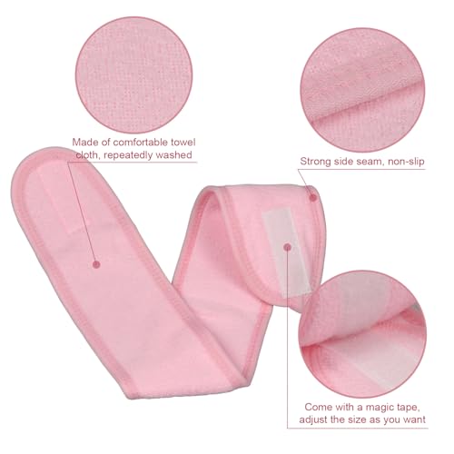 Adjustable Non-Slip Spa Headbands 2 Pack for Face Washing & Skincare