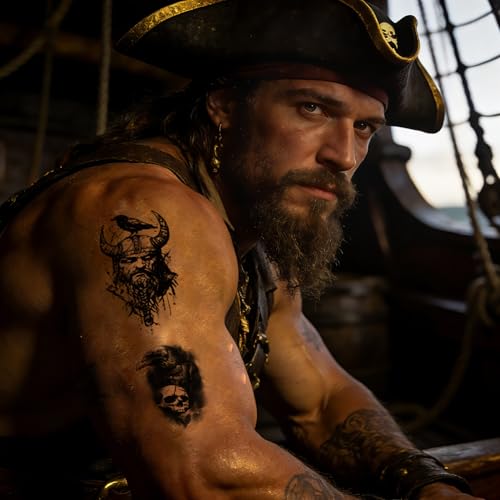 Viking Temporary Tattoos Waterproof 30 Sheets