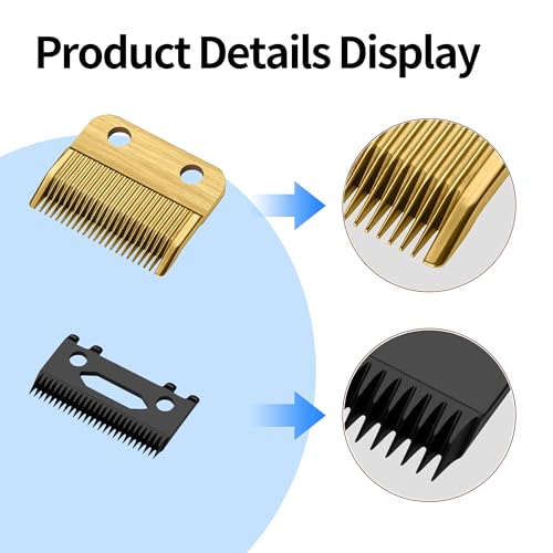 Replacement Blades for FX870 Clippers, Replacement Clipper Blades Compatible with Barberology FX870/FXF880/FX810/FX825/FX673N, Gold