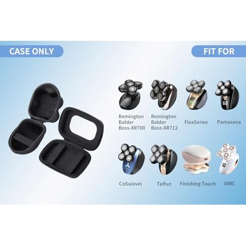 Generic Head Shaver Case Kit: 2 Cases (Razor & Accessory) Compatible with Remington Balder Pro XR7000, Balder Boss XR7120, FlexSeries, Freebird, Telfun-IPX7, Pamasana, Finishing Touch Electric Shavers