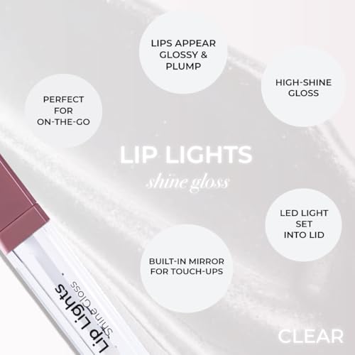 MCoBeauty Lip Lights LED Gloss with Mirror - Clear