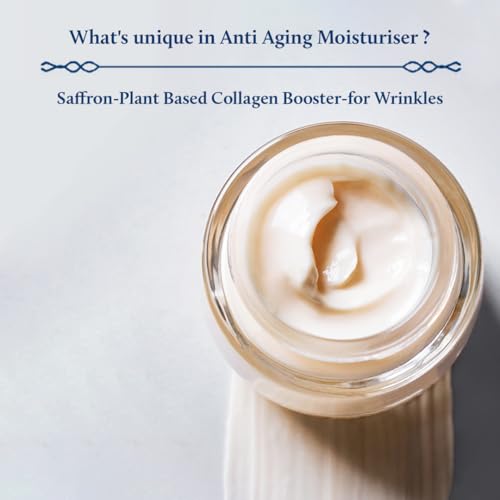 Blue Nectar Anti Aging Saffron Face Moisturiser for Women (1.7 Fl Oz) Paried with Vitamin C Neem Face Cleanser for youthful, radiant skin(3.38Fl Oz)
