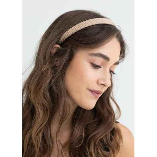 Headbands for Women Thin Knitted Hairbands Fashion Non Slip Headband for Women's Hair Cute Solid Colors Hair Accessories 4 PCS