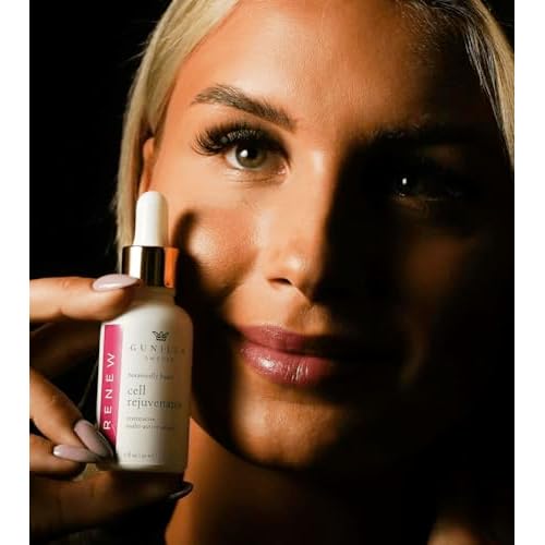 GUNILLA Cell Rejuvenator Serum | Anti-Aging Anti Wrinkle Hydrating Facial Serum for Fine Lines, Dark Spots with Organic Aloe Vera, Collagen, Elastin, Keratin, Vitamin C, Ginseng | 1 oz