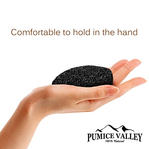 Pumice Stone - Natural Earth Lava Black - Callus/Corn Remover for Feet Heels and Palm - Pedicure Exfoliation Tool - Dry Dead Skin Scrubber - Health Foot Care