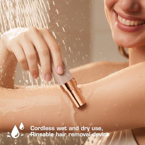 Pro 3.0 Women Face Epilator - PluxyEpil Facial Hair Removal 2026 New Upgrades Rechargeable Painless Electric Tweezers,Lady Shaver for Face/Legs/Bikini,Face Smooth Skin Epilator (Rose Gold)